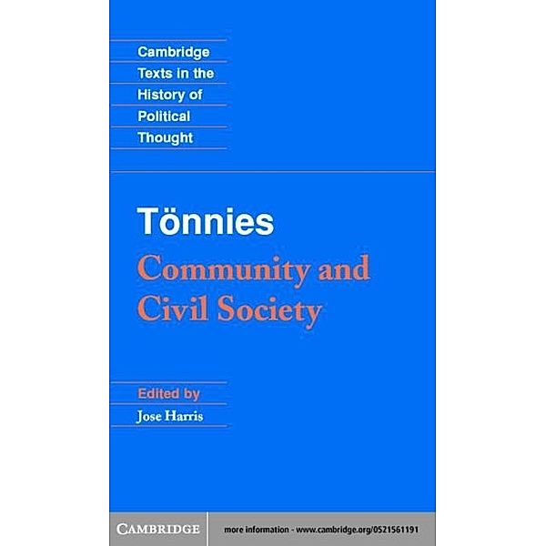 Tonnies: Community and Civil Society, Ferdinand Tonnies