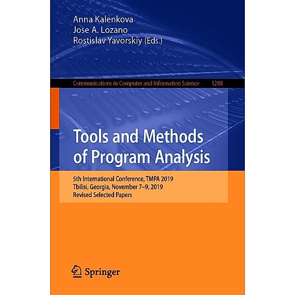 Tools and Methods of Program Analysis / Communications in Computer and Information Science Bd.1288