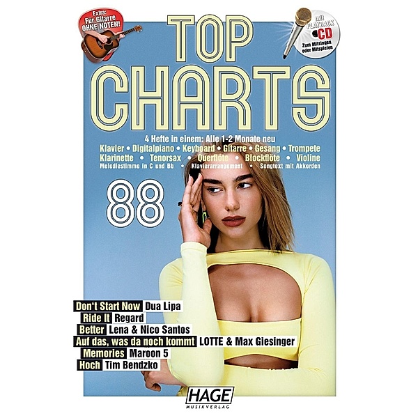 Top Charts, m. Audio-CD, Hage Musikverlag