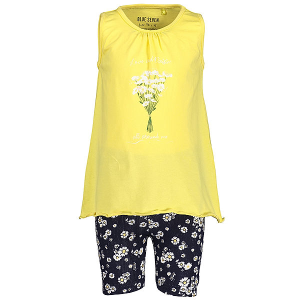 BLUE SEVEN Top DAISY LOVE mit Shorts in gelb