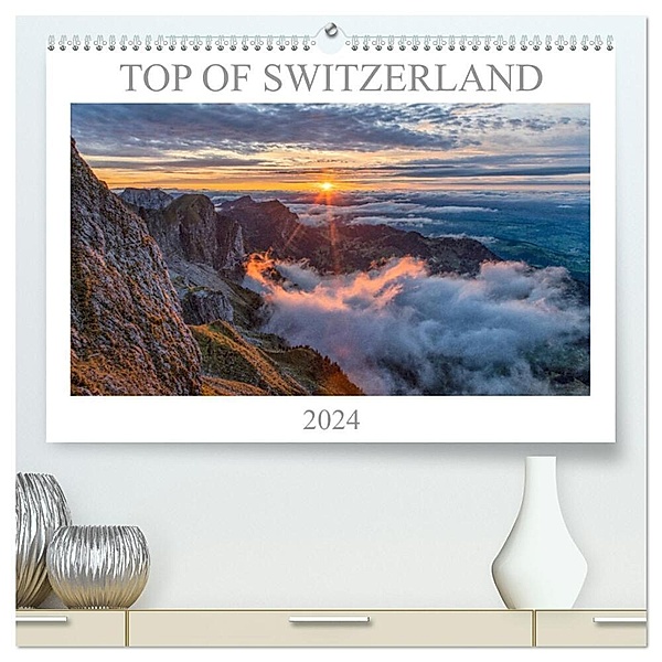 Top of Switzerland (hochwertiger Premium Wandkalender 2024 DIN A2 quer), Kunstdruck in Hochglanz, Christian Heeb
