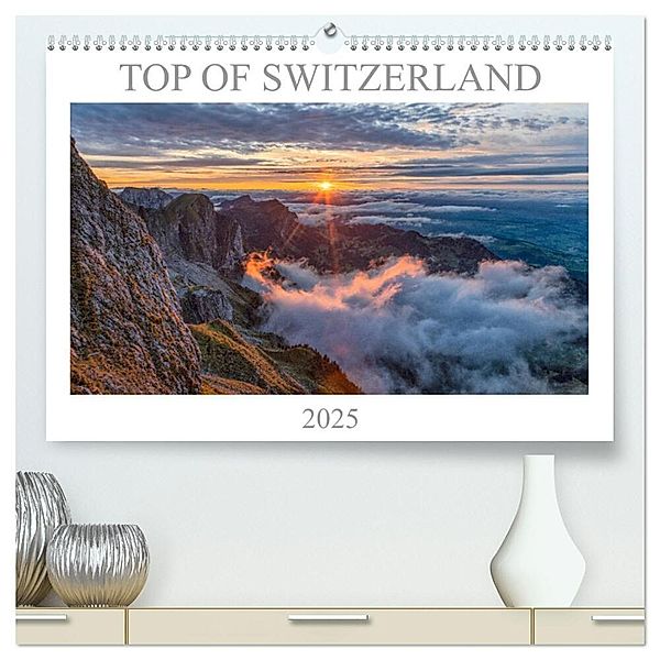 Top of Switzerland (hochwertiger Premium Wandkalender 2025 DIN A2 quer), Kunstdruck in Hochglanz, Calvendo, Christian Heeb