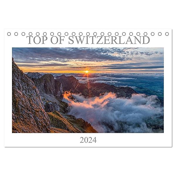 Top of Switzerland (Tischkalender 2024 DIN A5 quer), CALVENDO Monatskalender, Christian Heeb