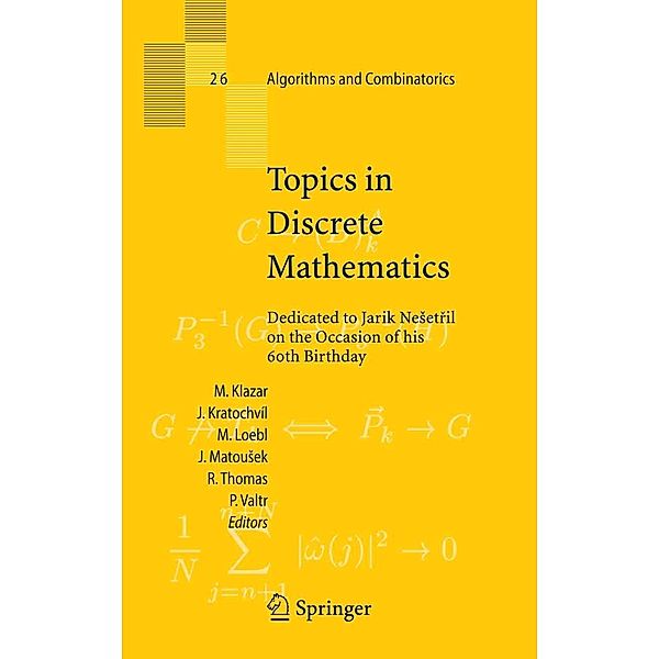 Topics in Discrete Mathematics / Algorithms and Combinatorics Bd.26