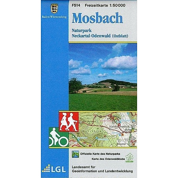 Topographische Freizeitkarte Baden-Württemberg Mosbach