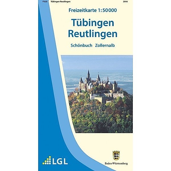 Topographische Freizeitkarte Baden-Württemberg Tübingen, Reutlingen