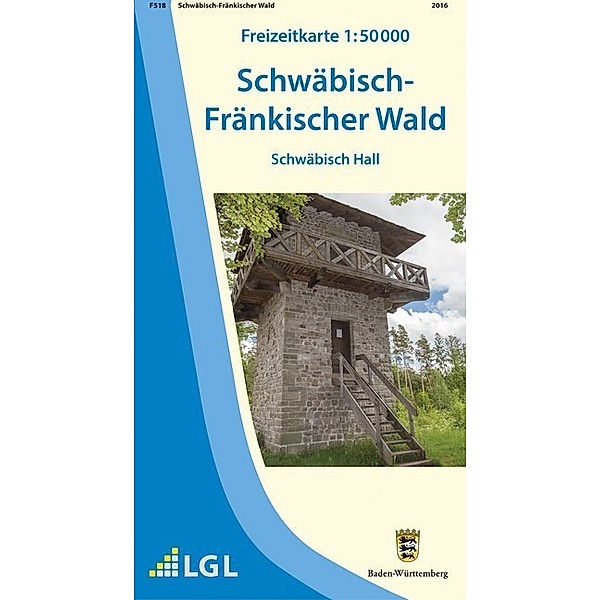 Topographische Freizeitkarte Baden-Württemberg Schwäbisch-Fränkischer Wald