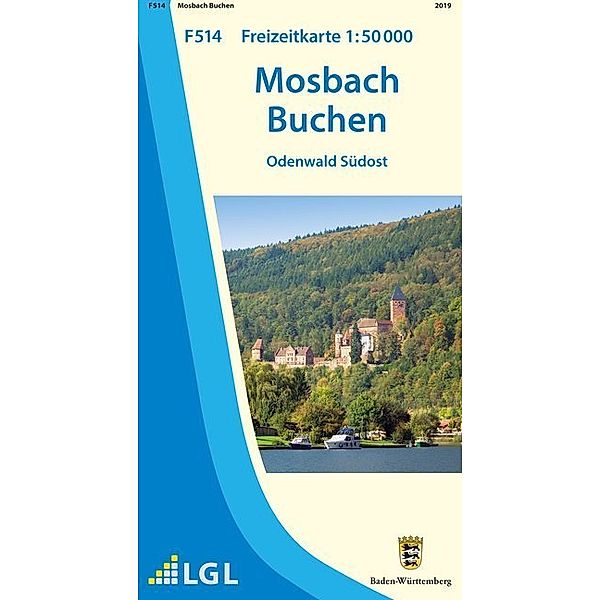 Topographische Freizeitkarte Baden-Württemberg Mosbach Buchen