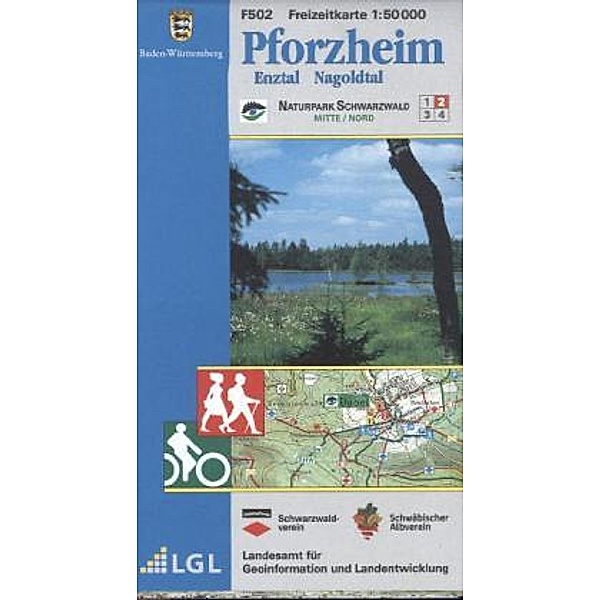Topographische Freizeitkarte Baden-Württemberg Pforzheim