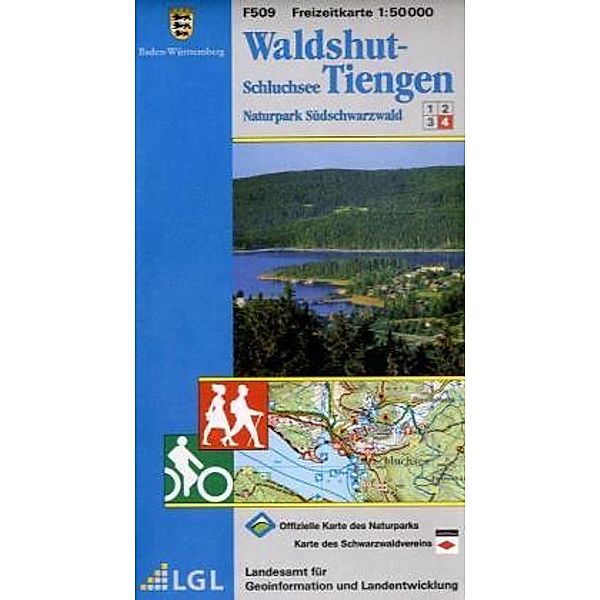 Topographische Freizeitkarte Baden-Württemberg Waldshut-Tiengen, Schluchsee