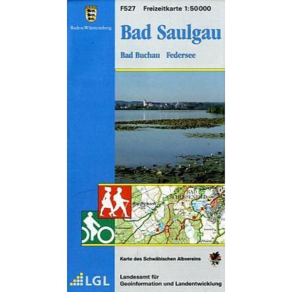 Topographische Freizeitkarte Baden-Württemberg Bad Saulgau, Bad Buchau, Federsee