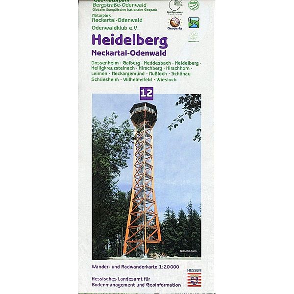 Topographische Freizeitkarte Hessen (1 : 20.000) - Heidelberg, Neckartal-Odenwald