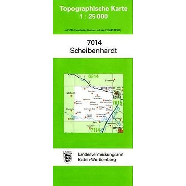 Topographische Karte Baden-Württemberg Scheibenhardt