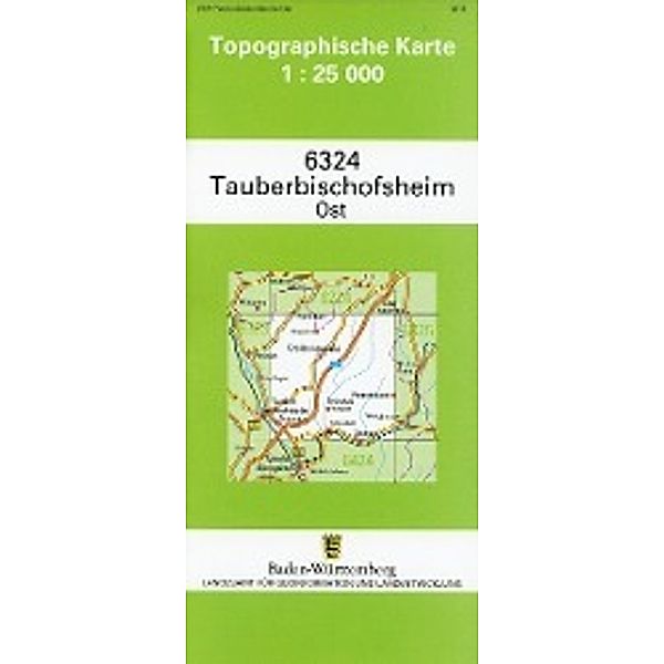 Topographische Karte Baden-Württemberg Tauberbischofsheim-Ost