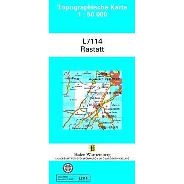 Topographische Karte Baden-Württemberg, Zivilmilitärische Ausgabe / L7114 / Topographische Karte Baden-Württemberg, Zivilmilitärische Ausgabe - Rastatt