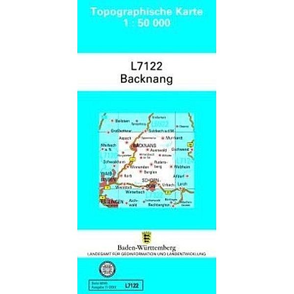 Topographische Karte Baden-Württemberg, Zivilmilitärische Ausgabe / L7122 / Topographische Karte Baden-Württemberg, Zivilmilitärische Ausgabe - Backnang