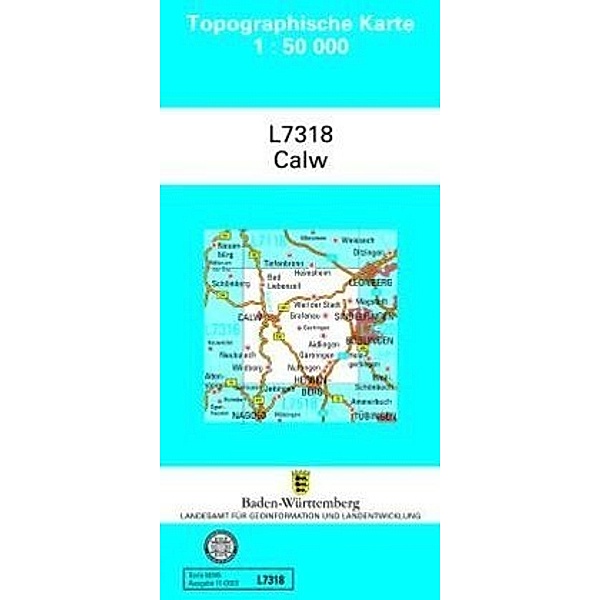 Topographische Karte Baden-Württemberg, Zivilmilitärische Ausgabe - Calw