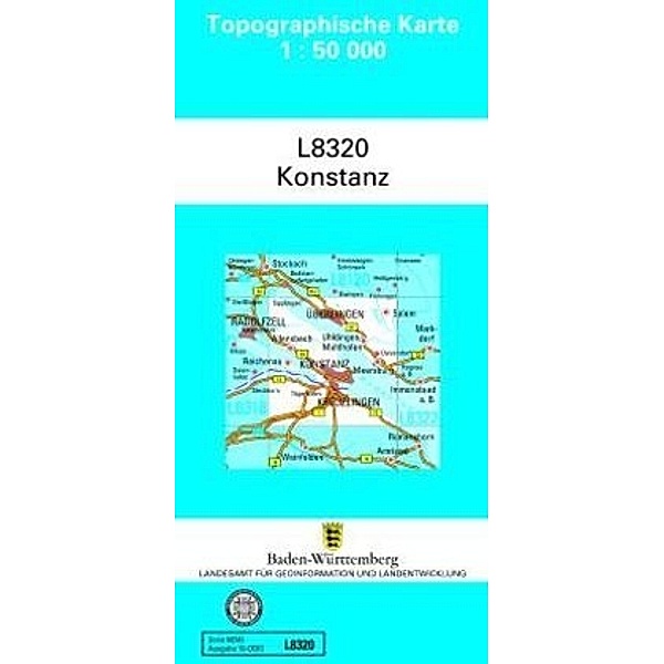 Topographische Karte Baden-Württemberg, Zivilmilitärische Ausgabe - Konstanz