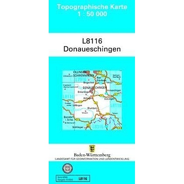 Topographische Karte Baden-Württemberg, Zivilmilitärische Ausgabe - Donaueschingen