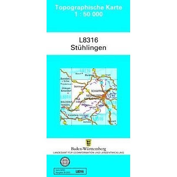 Topographische Karte Baden-Württemberg, Zivilmilitärische Ausgabe / L8316 / Topographische Karte Baden-Württemberg, Zivilmilitärische Ausgabe - Stühlingen