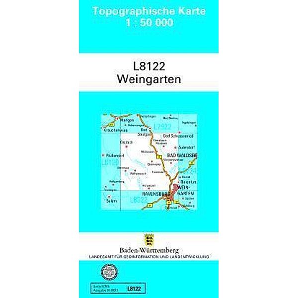 Topographische Karte Baden-Württemberg, Zivilmilitärische Ausgabe - Weingarten