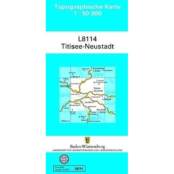 Topographische Karte Baden-Württemberg, Zivilmilitärische Ausgabe / L8114 / Topographische Karte Baden-Württemberg, Zivilmilitärische Ausgabe - Titisee-Neustadt