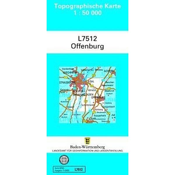 Topographische Karte Baden-Württemberg, Zivilmilitärische Ausgabe - Offenburg