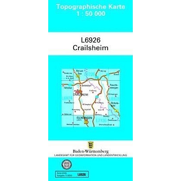 Topographische Karte Baden-Württemberg, Zivilmilitärische Ausgabe - Crailsheim
