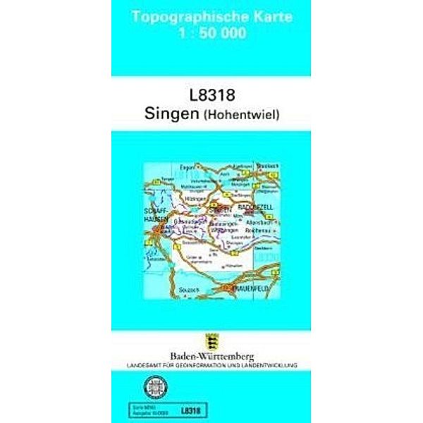 Topographische Karte Baden-Württemberg, Zivilmilitärische Ausgabe - Singen (Hohentwiel)