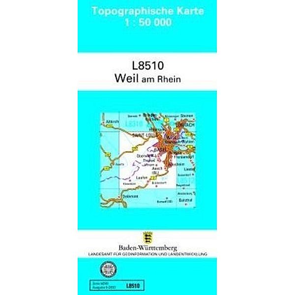 Topographische Karte Baden-Württemberg, Zivilmilitärische Ausgabe - Weil am Rhein