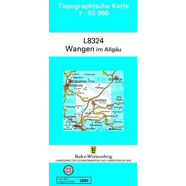 Topographische Karte Baden-Württemberg, Zivilmilitärische Ausgabe / L8324 / Topographische Karte Baden-Württemberg, Zivilmilitärische Ausgabe - Wangen im Allgäu