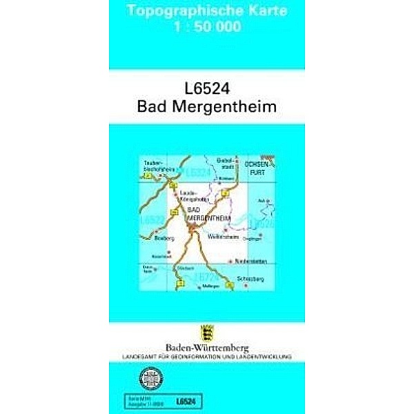 Topographische Karte Baden-Württemberg, Zivilmilitärische Ausgabe / L6524 / Topographische Karte Baden-Württemberg, Zivilmilitärische Ausgabe - Bad Mergentheim