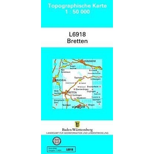 Topographische Karte Baden-Württemberg, Zivilmilitärische Ausgabe / L6918 / Topographische Karte Baden-Württemberg, Zivilmilitärische Ausgabe - Bretten