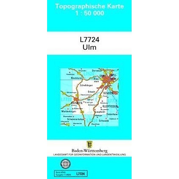 Topographische Karte Baden-Württemberg, Zivilmilitärische Ausgabe - Ulm