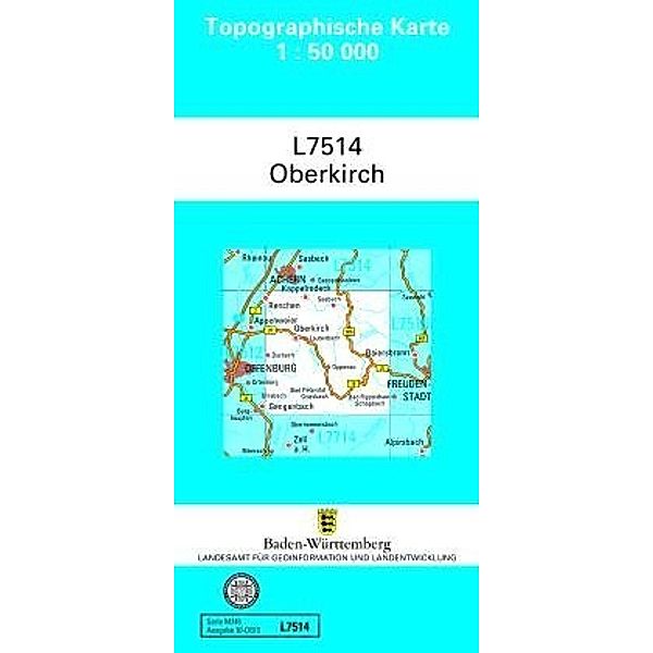 Topographische Karte Baden-Württemberg, Zivilmilitärische Ausgabe - Oberkirch