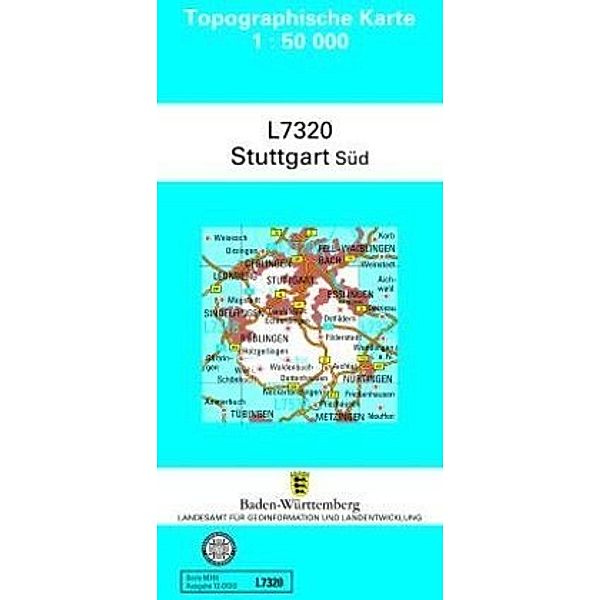 Topographische Karte Baden-Württemberg, Zivilmilitärische Ausgabe - Stuttgart-Süd