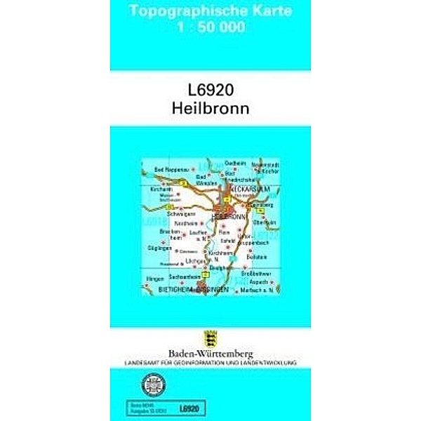 Topographische Karte Baden-Württemberg, Zivilmilitärische Ausgabe - Heilbronn