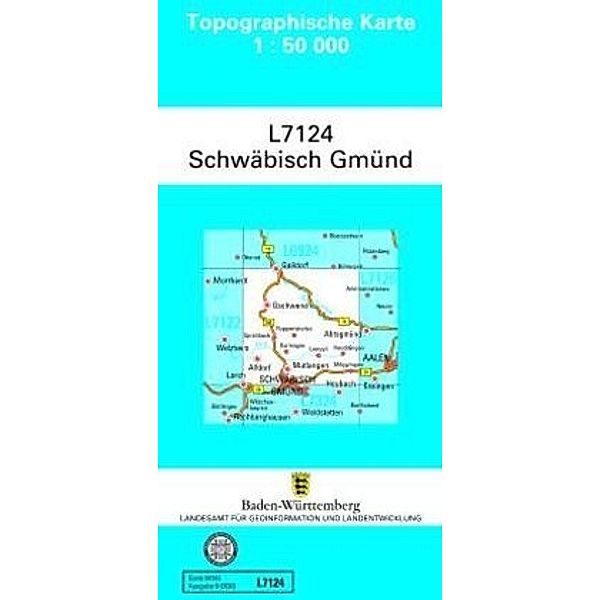 Topographische Karte Baden-Württemberg, Zivilmilitärische Ausgabe / L7124 / Topographische Karte Baden-Württemberg, Zivilmilitärische Ausgabe - Schwäbisch Gmünd