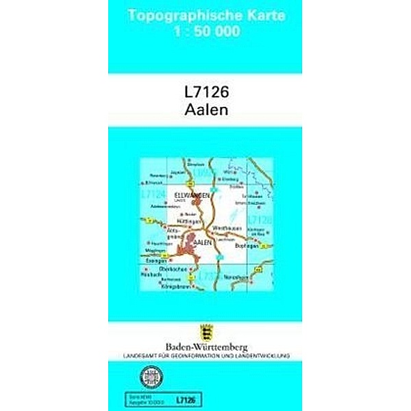 Topographische Karte Baden-Württemberg, Zivilmilitärische Ausgabe / L7126 / Topographische Karte Baden-Württemberg, Zivilmilitärische Ausgabe - Aalen
