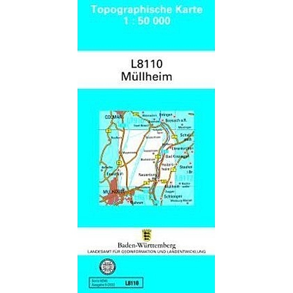 Topographische Karte Baden-Württemberg, Zivilmilitärische Ausgabe / L8110 / Topographische Karte Baden-Württemberg, Zivilmilitärische Ausgabe - Müllheim
