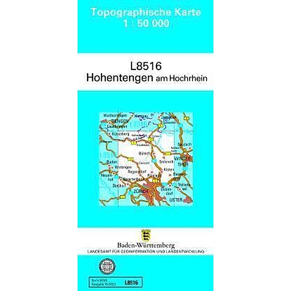 Topographische Karte Baden-Württemberg, Zivilmilitärische Ausgabe / L8516 / Topographische Karte Baden-Württemberg, Zivilmilitärische Ausgabe - Hohentengen am Hochrhein
