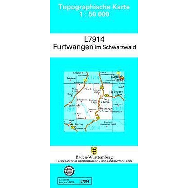 Topographische Karte Baden-Württemberg, Zivilmilitärische Ausgabe - Furtwangen im Schwarzwald
