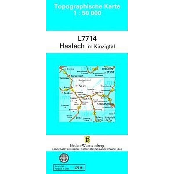 Topographische Karte Baden-Württemberg, Zivilmilitärische Ausgabe / L7714 / Topographische Karte Baden-Württemberg, Zivilmilitärische Ausgabe - Haslach im Kinzigtal