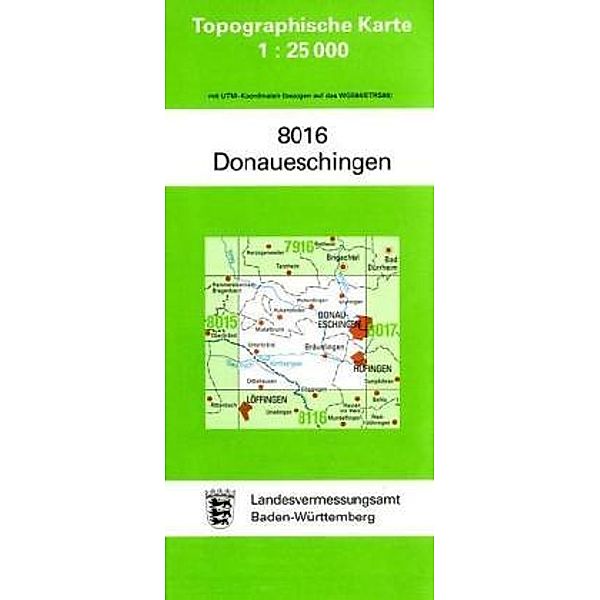 Topographische Karte Baden-Württemberg Donaueschingen