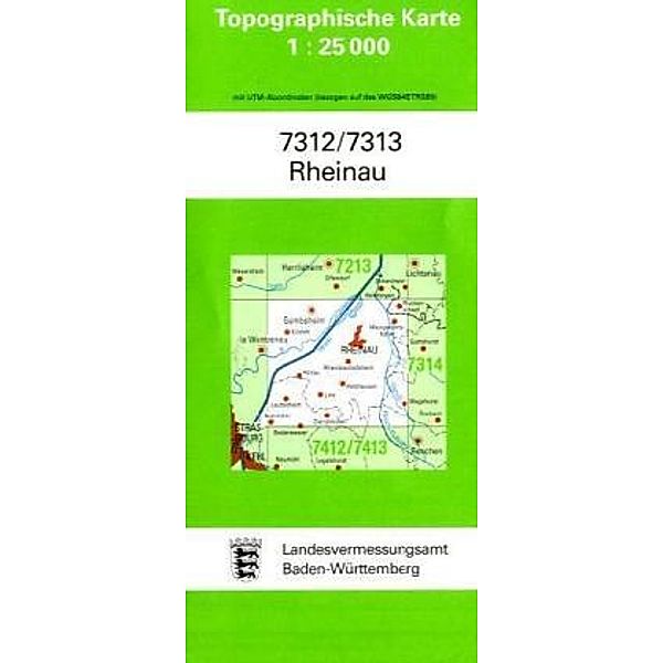 Topographische Karte Baden-Württemberg / 7312/7313 / Topographische Karte Baden-Württemberg Rheinau