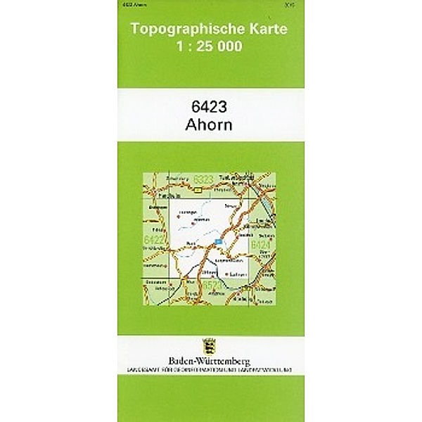 Topographische Karte Baden-Württemberg Ahorn