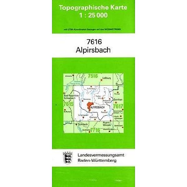 Topographische Karte Baden-Württemberg Alpirsbach