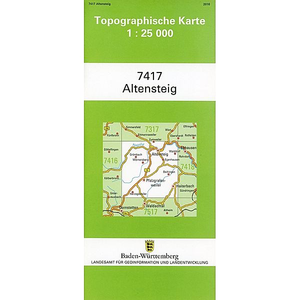 Topographische Karte Baden-Württemberg Altensteig