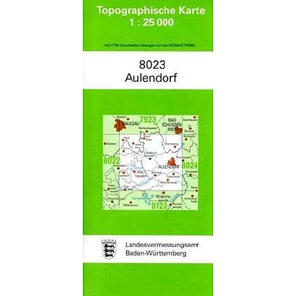 Topographische Karte Baden-Württemberg Aulendorf