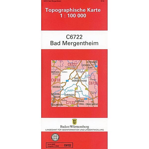 Topographische Karte Baden-Württemberg Bad Mergentheim